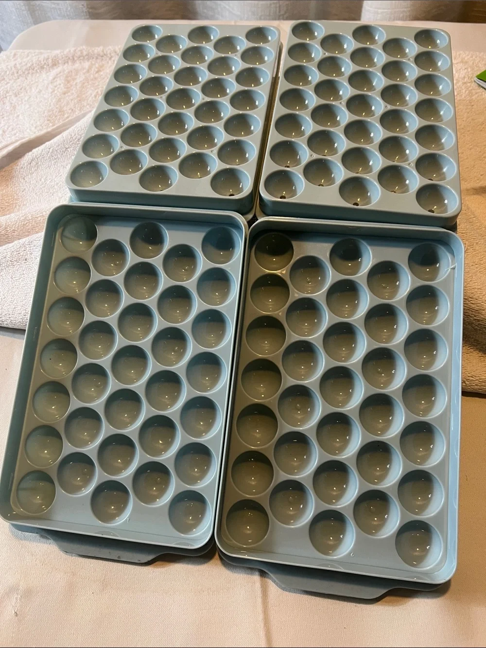 Silicone Ice Sphere Tray Set in Light Blue - 2 Pack